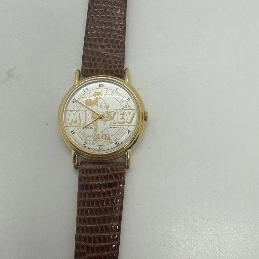 1987 Vintage Lorus Mickey Mouse 60 Years Anniversary Walt Disney Watch